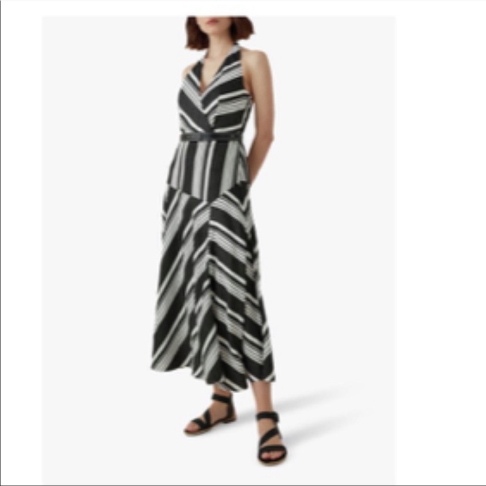 Karen millen flowy halter dress NWOT comes w/belt women size 4 - Picture 2 of 8